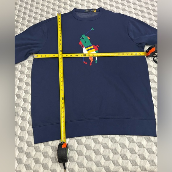 Polo Ralph Lauren Men  Big Pony Sweatshirt Navy Pullover XLT new without tags - Picture 4 of 8